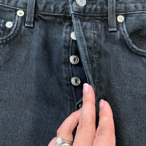 AGOLDE Quinn High Rise Black Mini Skirt - Picture 8 of 9